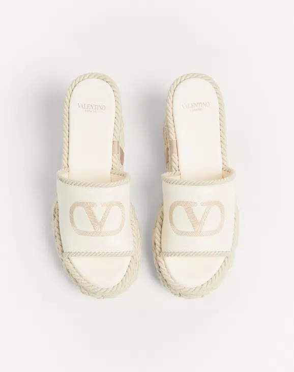 Valentino Vlogo Torchon Wedge Slide In Nappa 100Mm - Image 6
